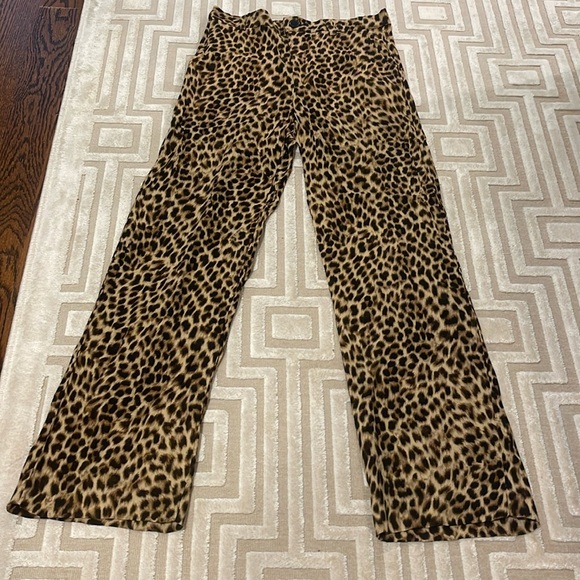 Zara Pants - Leopard print zippered pants